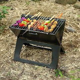 Parrilla Portátil Plegable de Carbón Premium en Acero Inoxidable