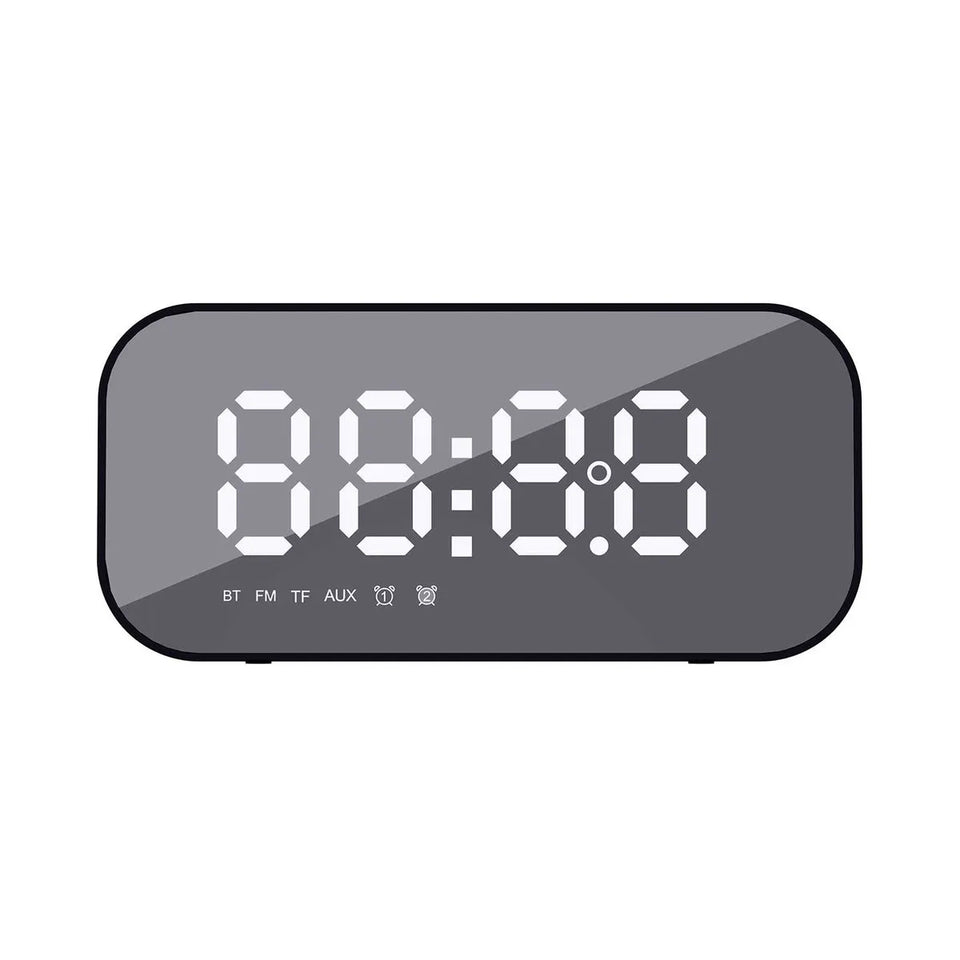 Parlante Despertador Multifuncional con Pantalla LED Espejo
