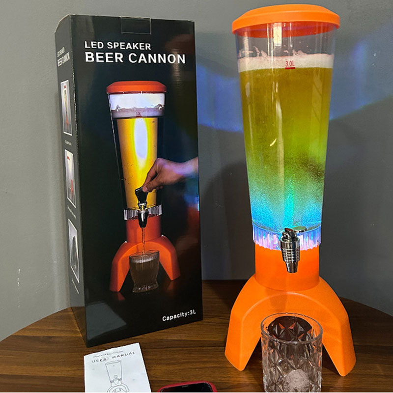 Barril Dispensador De Bebidas Bluetooth Con Luces Led