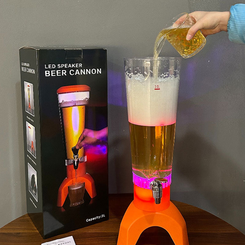 Barril Dispensador De Bebidas Bluetooth Con Luces Led