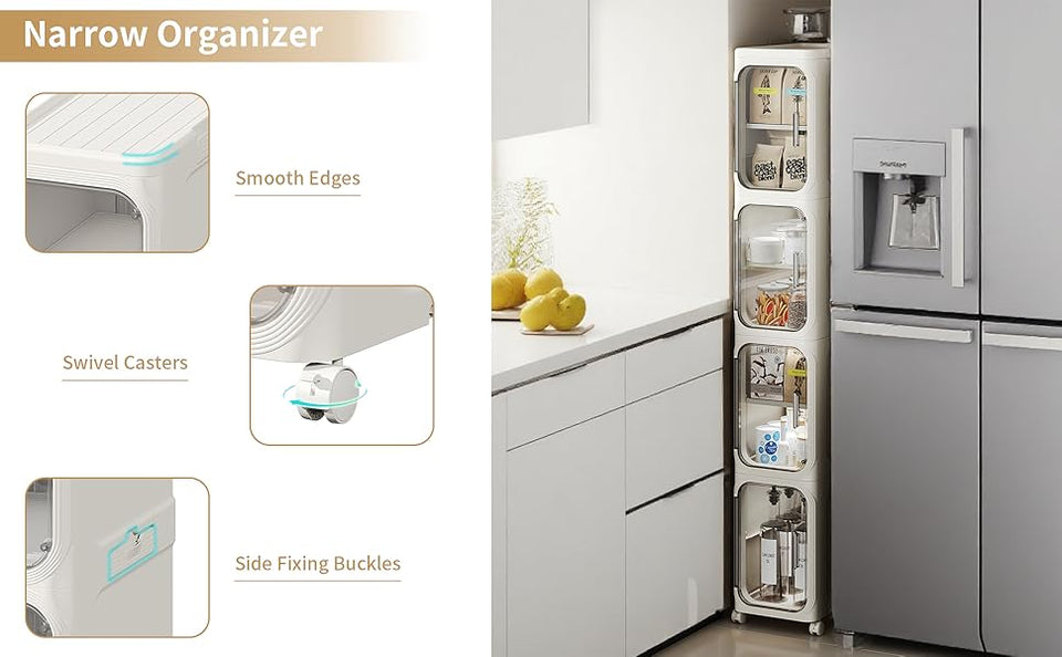 Organizador Desarmable  Con Ruedas De 4 Niveles