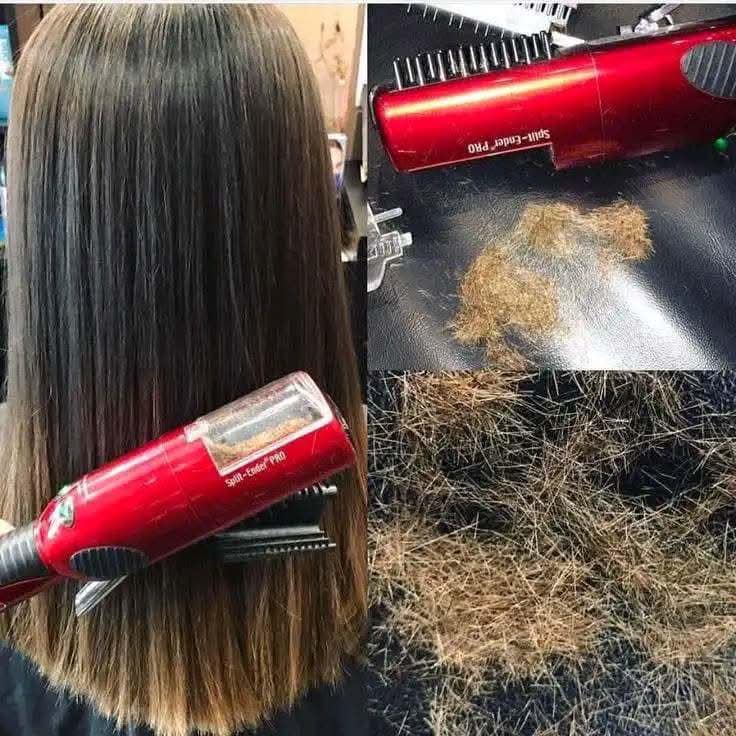 Cortadora de pelo de puntas abiertas