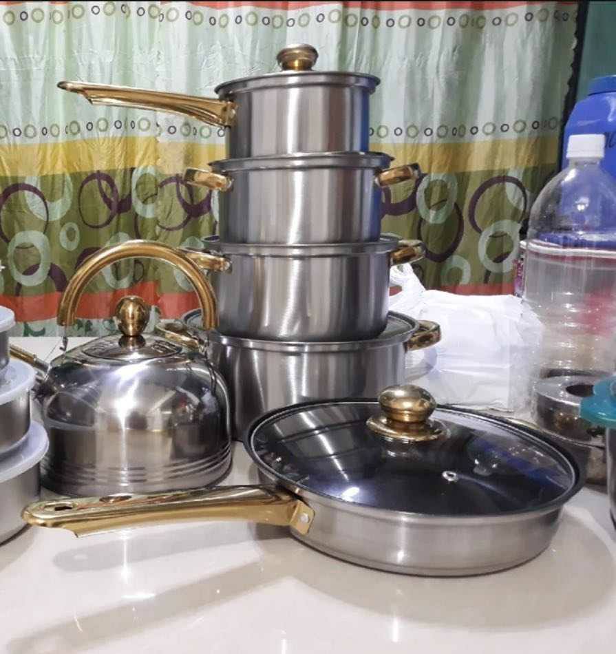 SET OLLA ACERO INOXIDABLE X 12 PIEZAS