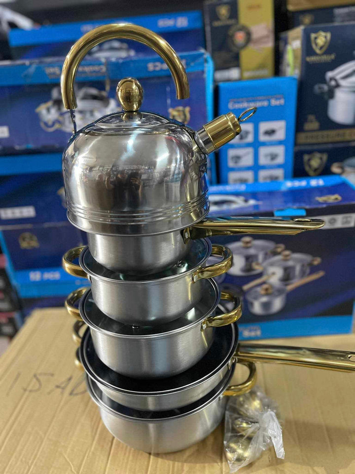 SET OLLA ACERO INOXIDABLE X 12 PIEZAS