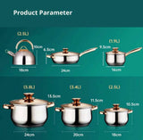 SET OLLA ACERO INOXIDABLE X 12 PIEZAS