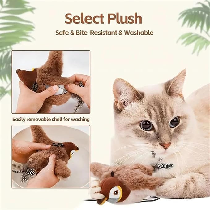 Juguete Interactivo de Pájaro Electrónico para Gatos