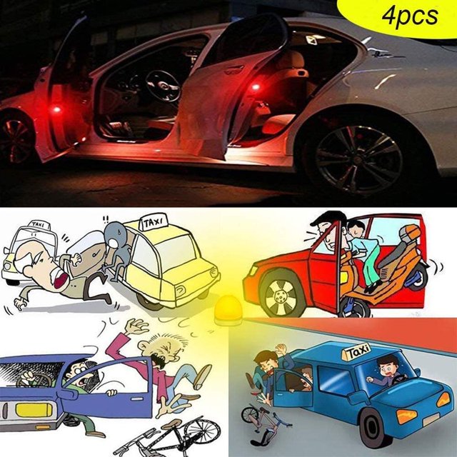 Luz LED de Seguridad para Puertas de Autos X4