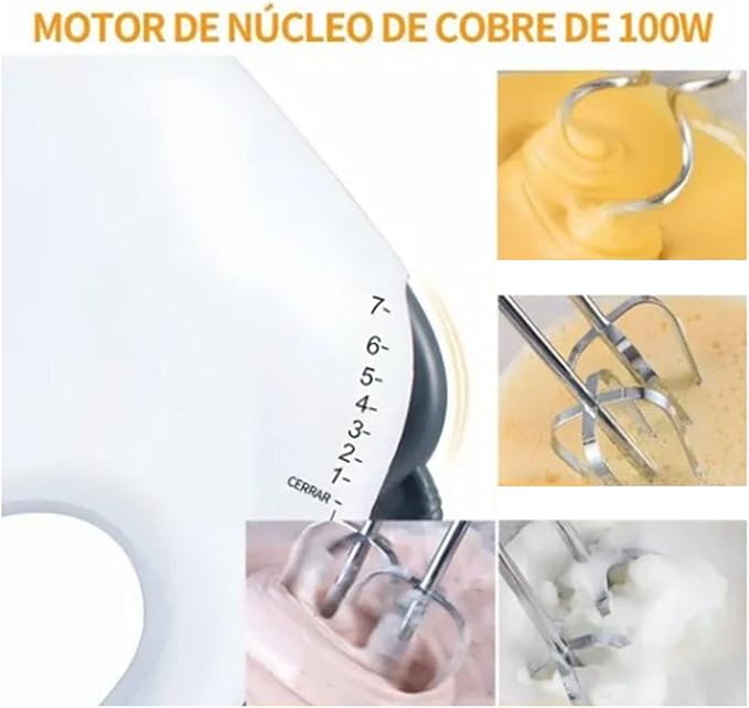 Batidora Electrica con Bowl de Acero Inoxidable