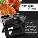 Parrilla Portátil Plegable de Carbón Premium en Acero Inoxidable
