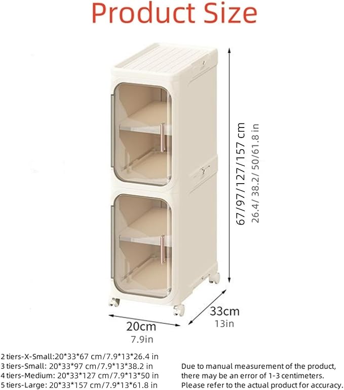Organizador Desarmable  Con Ruedas De 4 Niveles