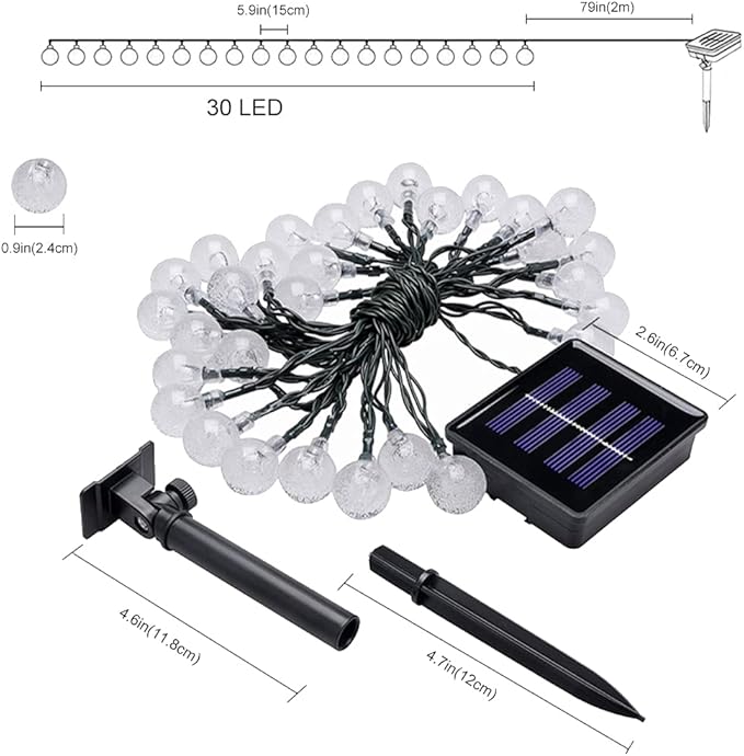 Cadena de Luces Solar para Decoración Exterior