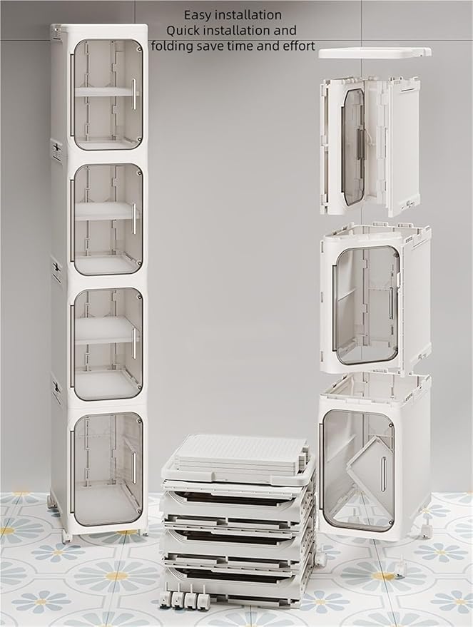 Organizador Desarmable  Con Ruedas De 4 Niveles