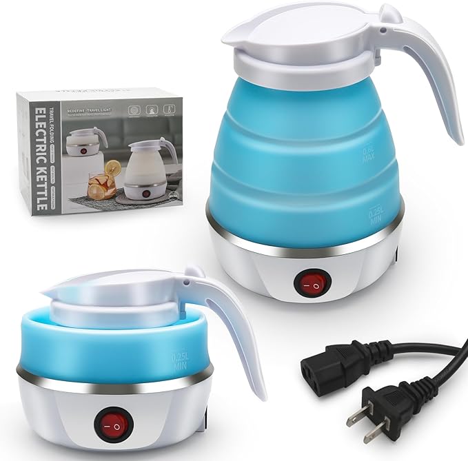 Tetera Eléctrica Plegable Portátil de Viaje 600 ml