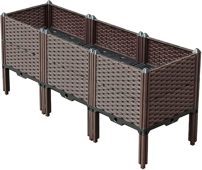 Cama De Jardin Elevada 3 Puestos