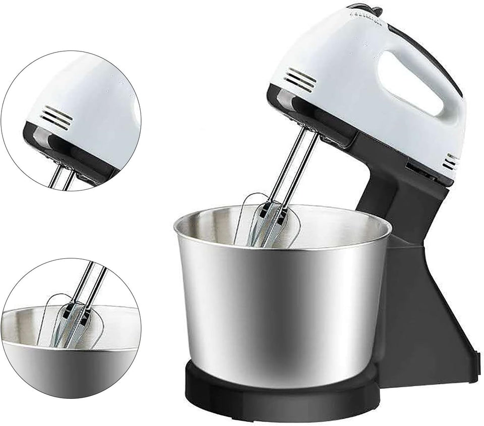 Batidora Electrica con Bowl de Acero Inoxidable