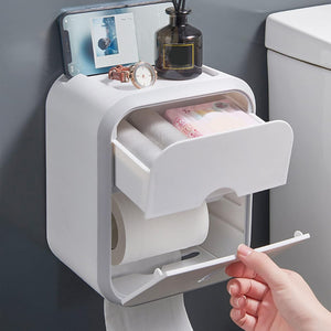 soporte de papel higiénico con almacenamiento