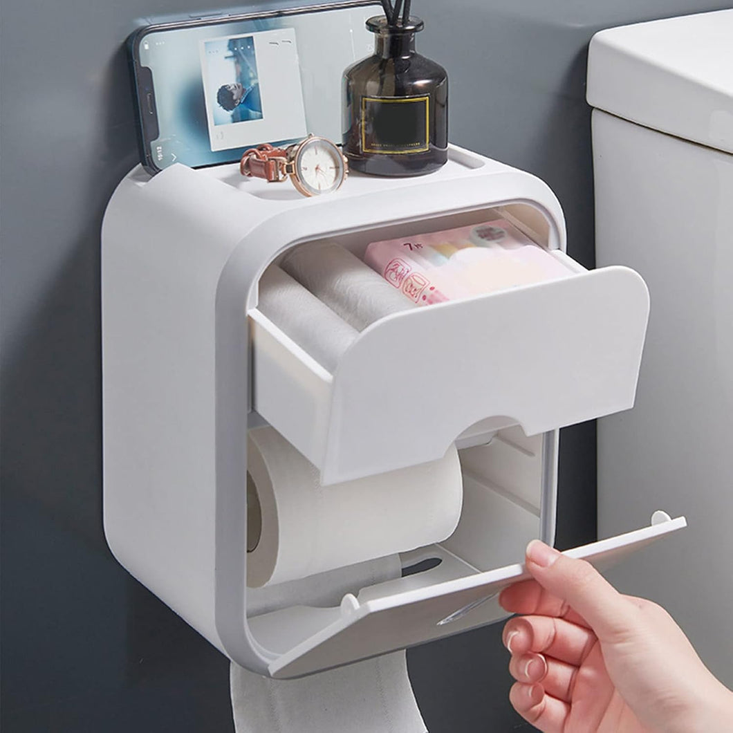 soporte de papel higiénico con almacenamiento