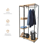 Clóset Organizador Abierto Premium con Perchero y 3 Repisas