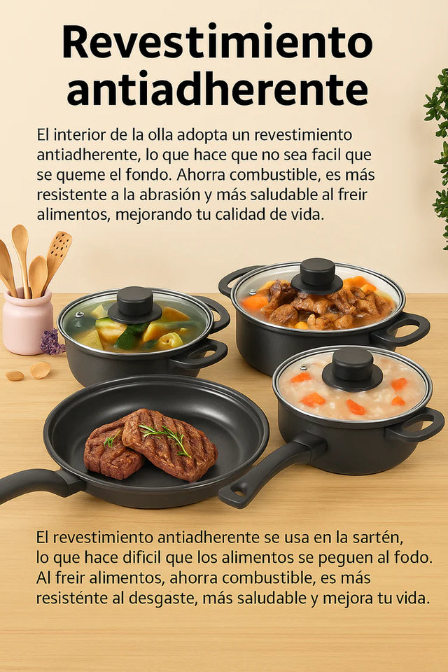 Juego De Ollas Y Utensilios 13 Piezas