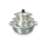 Juego de Calderos en Aluminio Fundido – x3