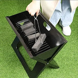 Parrilla Portátil Plegable de Carbón Premium en Acero Inoxidable