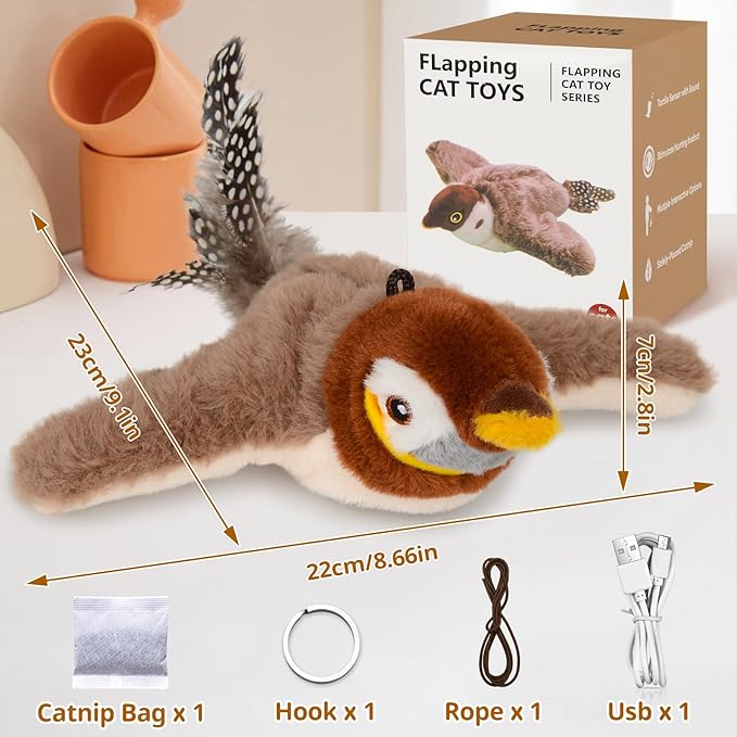 Juguete Interactivo de Pájaro Electrónico para Gatos