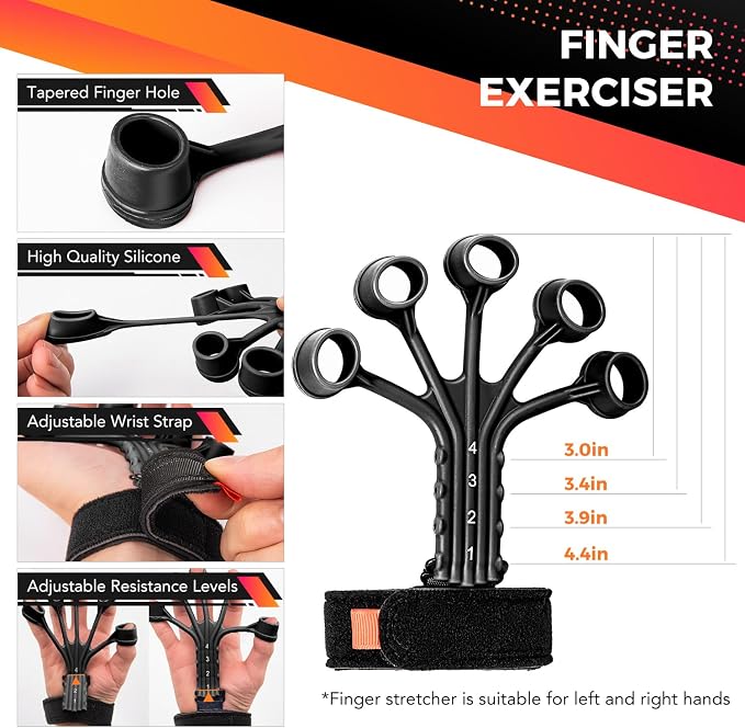 Kit de Entrenamiento para Fuerza de Agarre de Mano y Antebrazo 5 Piezas