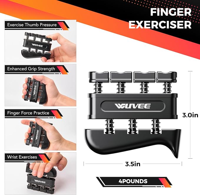 Kit de Entrenamiento para Fuerza de Agarre de Mano y Antebrazo 5 Piezas