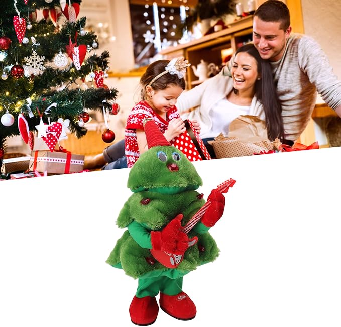 Árbol de Navidad de Peluche que Canta, Baila, Se Ilumina y Repite tu Voz