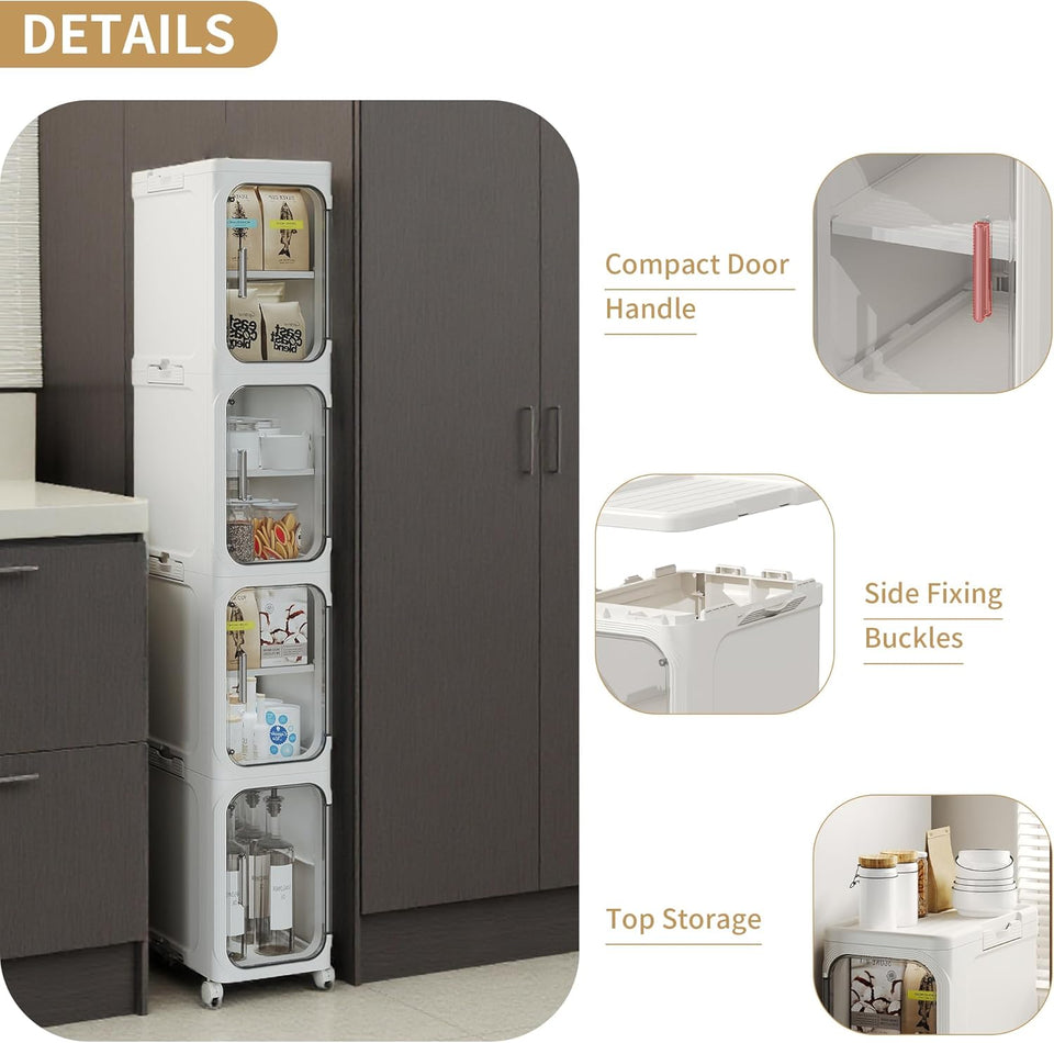 Organizador Desarmable  Con Ruedas De 4 Niveles