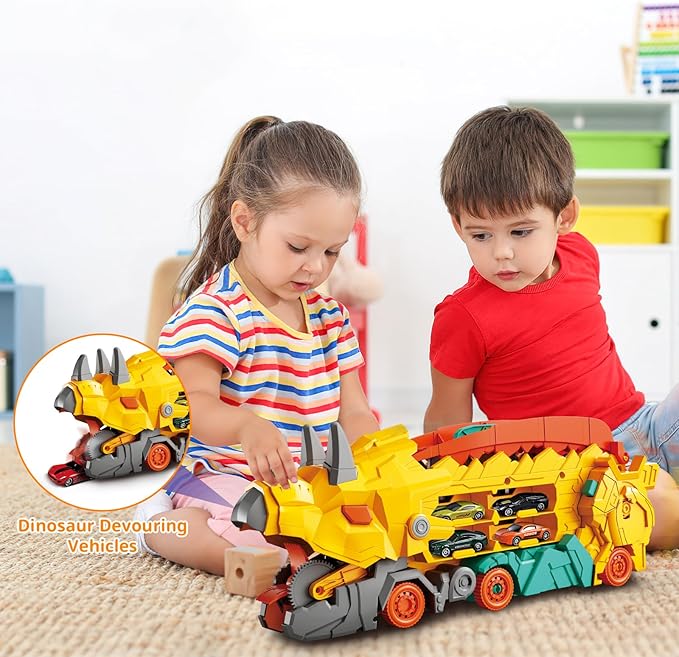 Camión Grúa en Forma de Dinosaurio