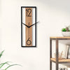 Reloj de Pared Rectangular con Vetas de Madera
