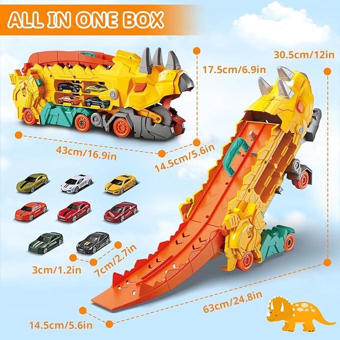 Camión Grúa en Forma de Dinosaurio