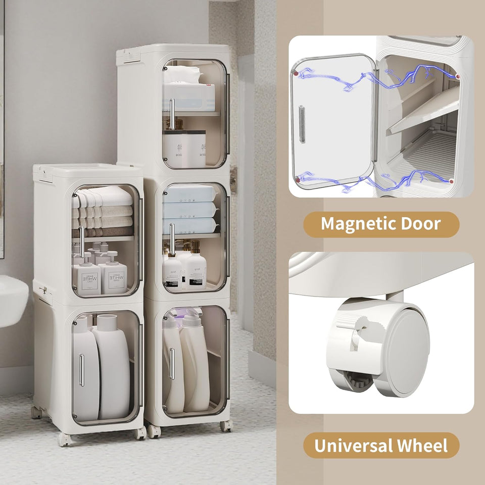 Organizador Desarmable  Con Ruedas De 4 Niveles