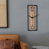 Reloj de Pared Rectangular con Vetas de Madera