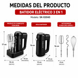 BATIDOR ELÉCTRICO 3 EN 1 SOKANY 400W