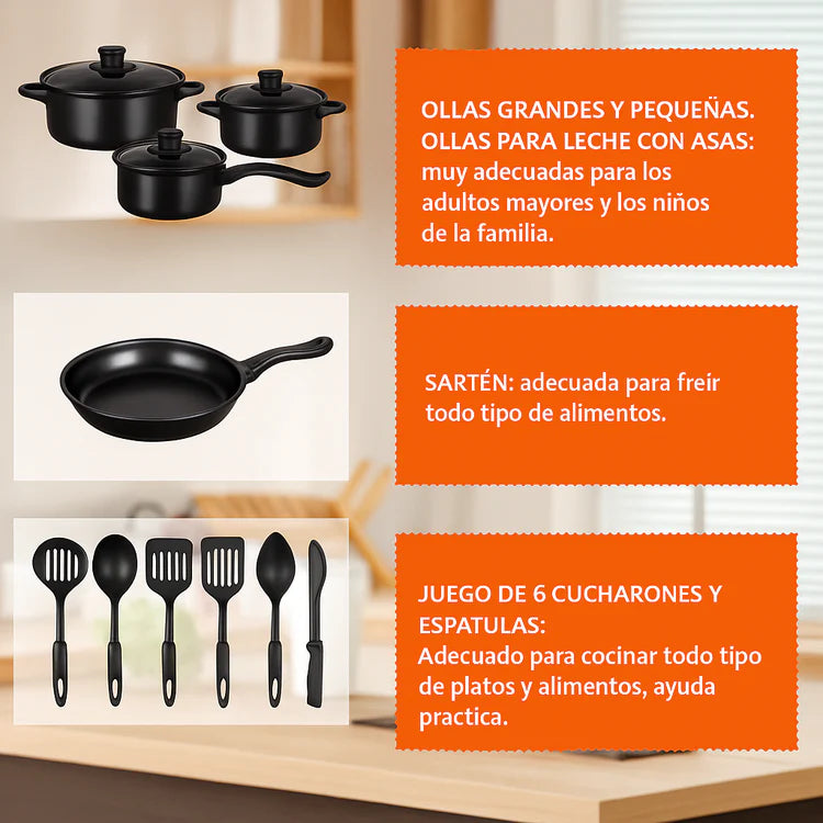Juego De Ollas Y Utensilios 13 Piezas