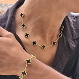 Set Collar y Pulsera Trébol de Cuatro Hojas