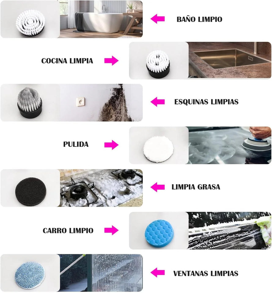 Cepillo de Limpieza Eléctrico 9 en 1