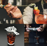 KIT DE COCTELERÍA PROFESIONAL DE 23 PIEZAS CON BASE DE BAMBÚ