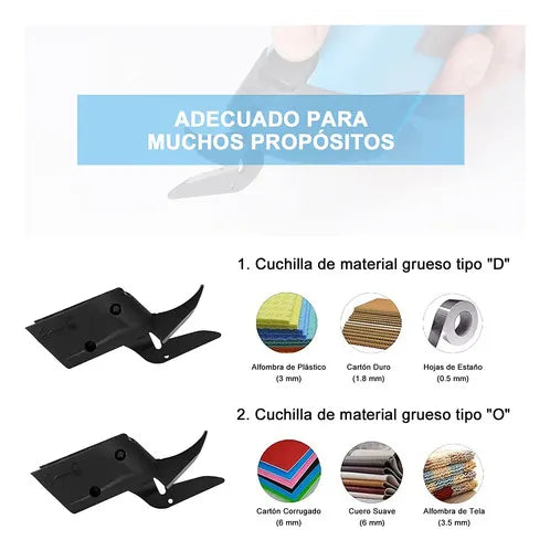 Cortador de Tela Eléctrico Inalámbrico con Doble Cabezal