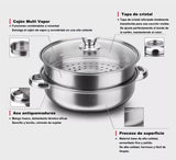 OLLA VAPORERA ACERO INOXIDABLE