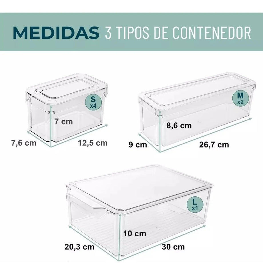 SET CONTENEDORES COCINA X 7 UNIDADES
