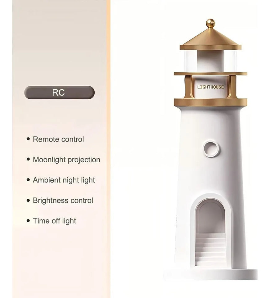 Lámpara Faro con Proyector de Luna