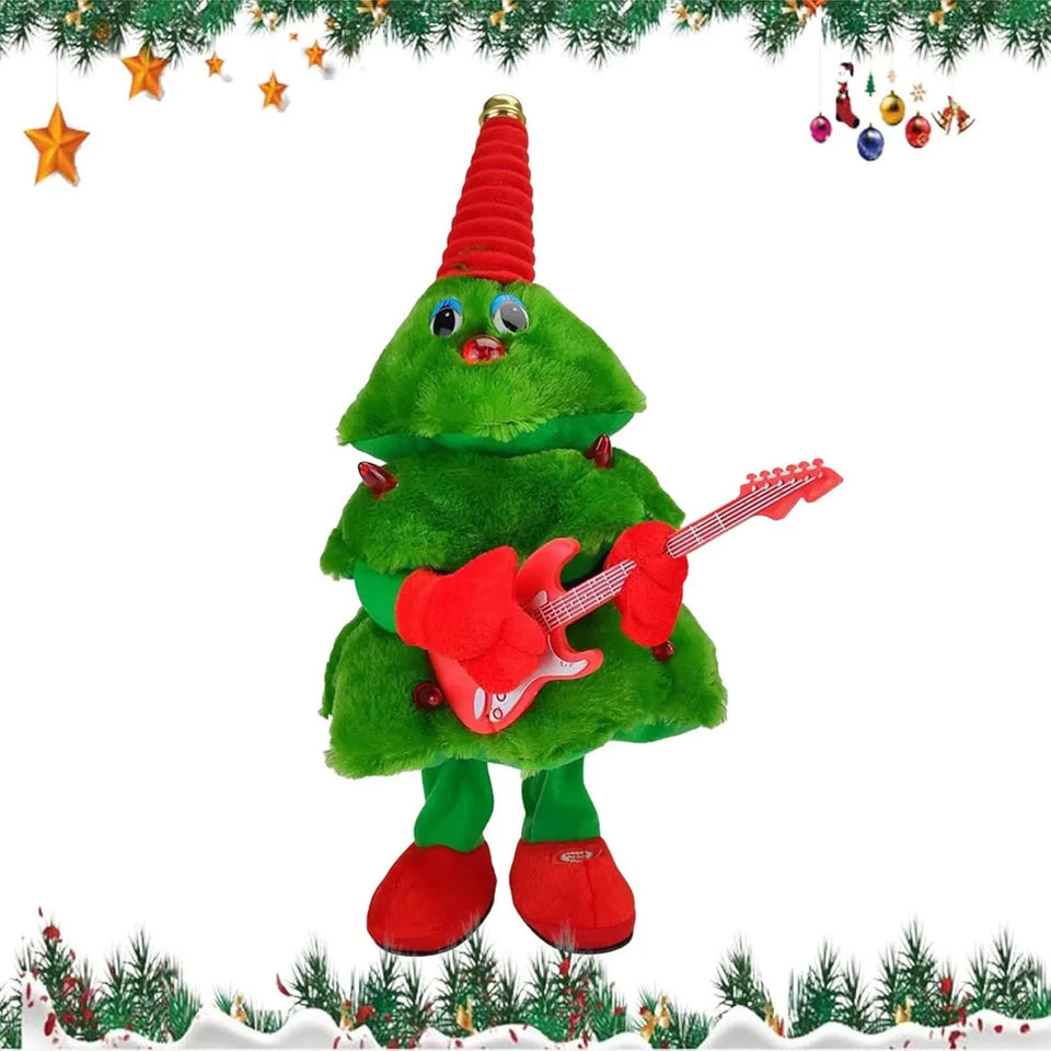 Árbol de Navidad de Peluche que Canta, Baila, Se Ilumina y Repite tu Voz