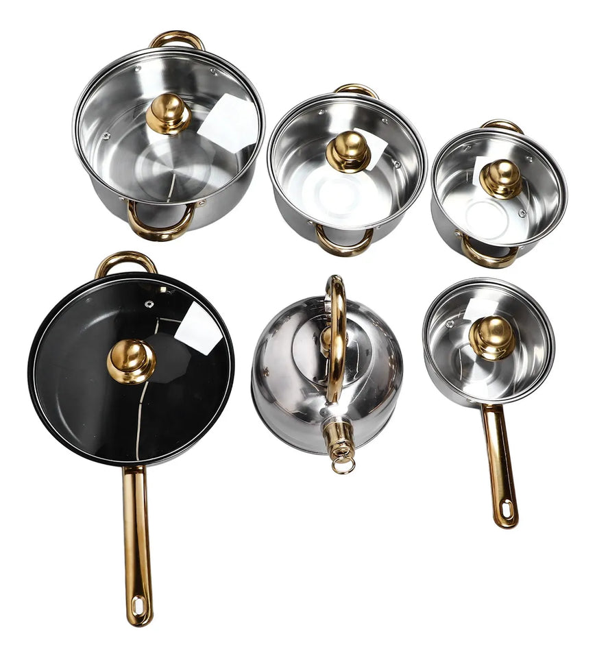 SET OLLA ACERO INOXIDABLE X 12 PIEZAS