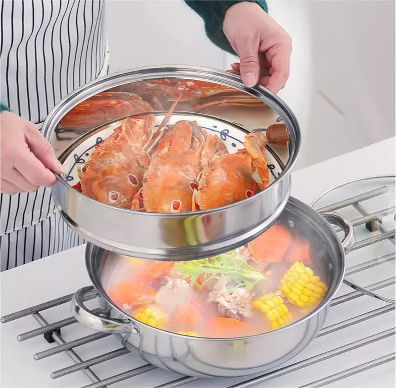 OLLA VAPORERA ACERO INOXIDABLE