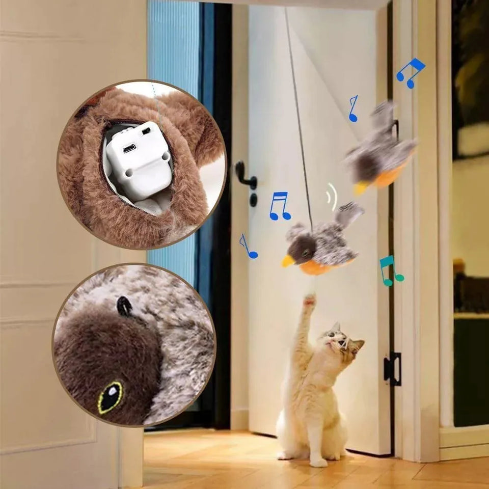Juguete Interactivo de Pájaro Electrónico para Gatos