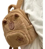 Mochila Capibara Afelpada Kawaii