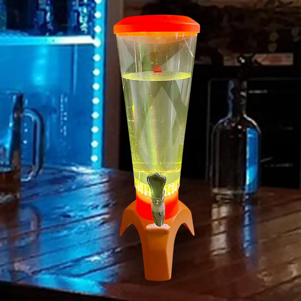 Barril Dispensador De Bebidas Bluetooth Con Luces Led